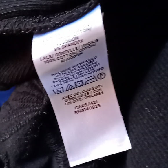 Loft ladies Half button top with lace crocheted sleeves. - Picture 5 of 5